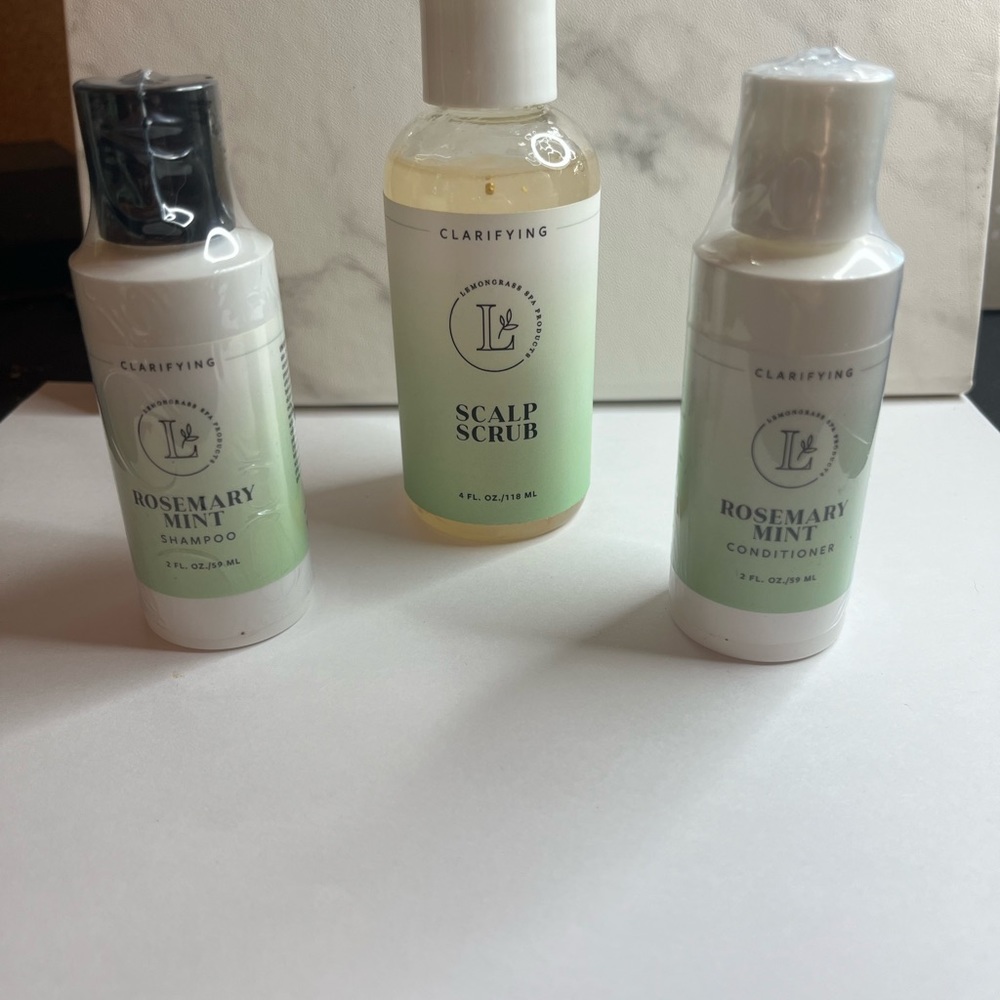 Lemongrass spa rosemary mint hair set